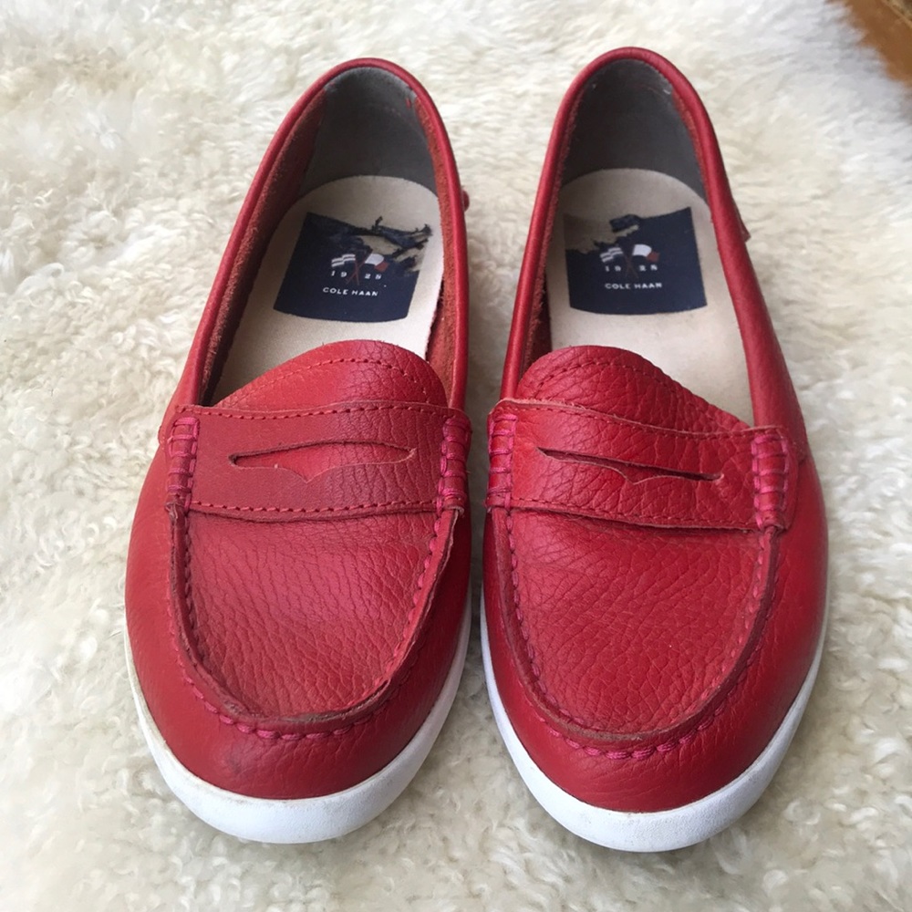 Cole Haan Nantucket Red Boat Shoes | Size 5.5